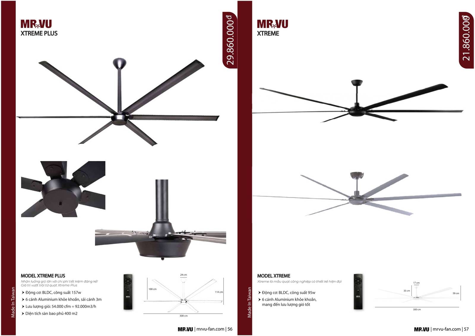 Bảng giá và Catalogue Quạt trần Mr Vũ mới nhất 2024 /Page 